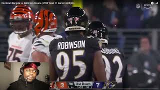 JuJuReacts To Cincinnati Bengals vs. Baltimore Ravens | 2023 Week 11 Game Highlights