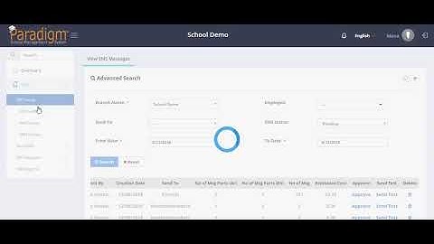 7.How to approve message and update SMS status- Paradigm school Management System