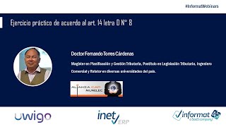 Webinar: Ejercicio práctico de acuerdo al art. 14 letra D N° 8 | #InformatWebinars