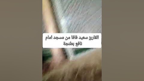 القارئ سعيد فافا من مسجد امام نافع بطنجة ❤❤❤❤❤
