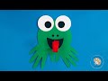 Paper frog craft for kids  handprint craft  animal paper craft  easy kids crafts