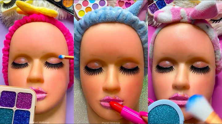 ASMR Satisfying Unboxing Review Mannequin Makeup Skincare Sounds Blue glow up Video Fast No talk