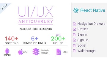 Antiqueruby React Native Material Design UI Components | Codecanyon Scripts and Snippets