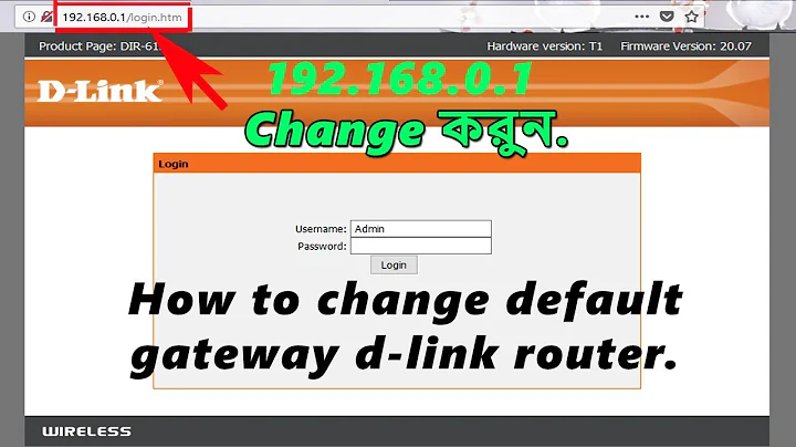 How to change default gateway d-link router.