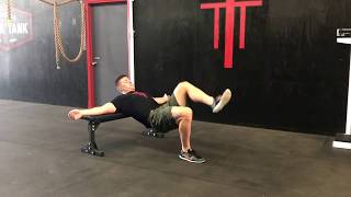 Single Leg Hip Thrusts - Shoulders Elevated