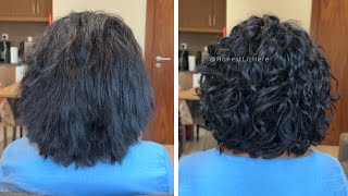 Curly hair routine for short, damaged curly hair