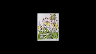easy pattern of zentangle | zentangle pattern | step by step zen art