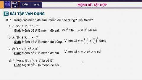 [Toán 10] Bài 1. Mệnh đề | Chương 1