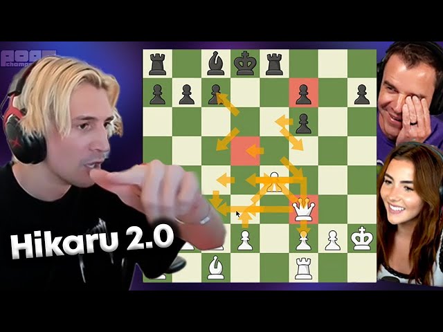 Xqc finds insane move #chess #hikarumagnus #magnuscarlsen #hikaru
