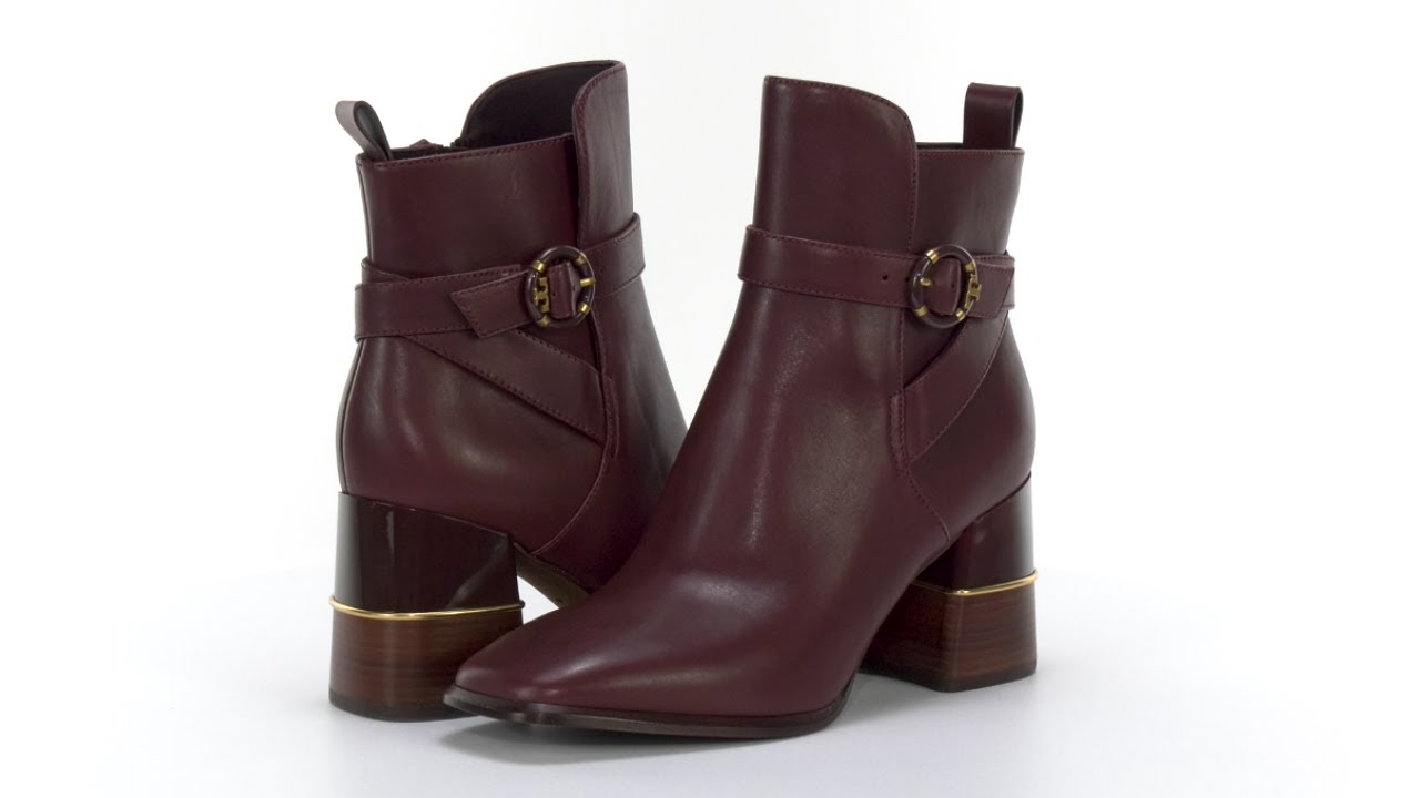 Tory Burch Multi Logo Buckle Boot | Zappos.com