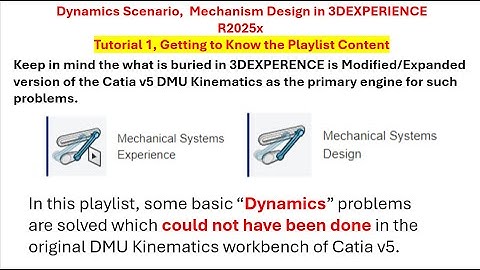 Tutorial 1 Dynamics Scenario Mechanism Design in 3DEXPERIENCE