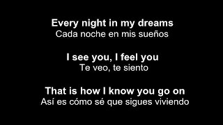 ♥ My Heart Will Go On ♥ Mi Corazón Seguirá Viviendo~"Titanic"~subtitulada inglés/español-Celine Dion chords
