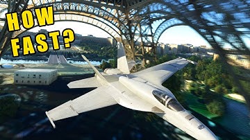 Flying Under the Eiffel Tower in a Fighter Jet - Microsoft Flight Simulator