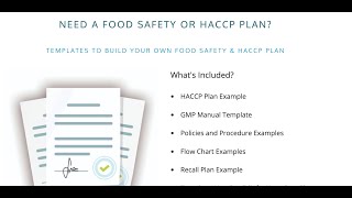 HACCP Plan and Food Safety Plan Template - Files Needed
