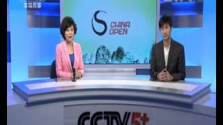 10月02日CCTV5+中网直播1930展示李娜中网助威T恤