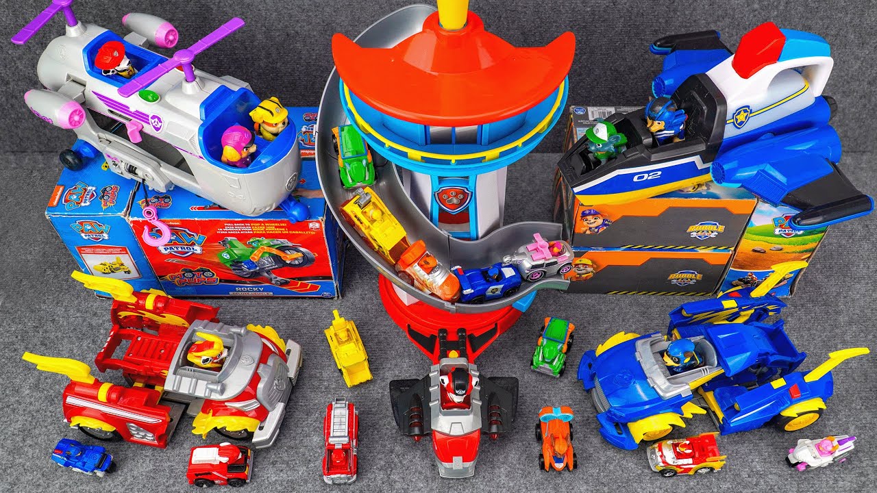 Unboxing Paw Patrol Toys Series | Paw Patrol Lookout Tower Toy | Helicopter & Spiral Rescue Jet Toys