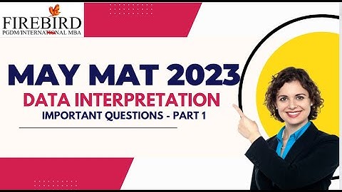 MAT 2023 | Data Interpretation(Analysis) | Important Questions | Part 1 #mat2023 #mba2023 - Regd