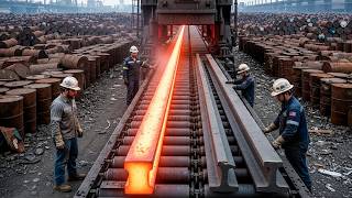Como os TRILHOS de TREM são feitos - Processo Industrial