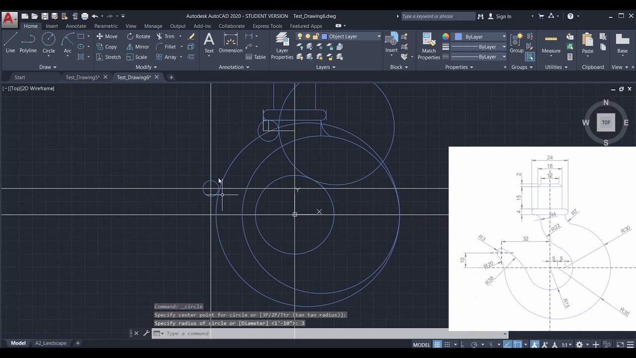 AutoCAD Drawing of a crane hook(2D) - YouTube