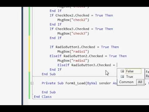 ChechBox RadioButtons in VB 2010 n 08