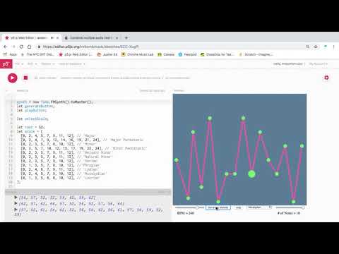Random Melody Generator w/ p5.js & Tone.js