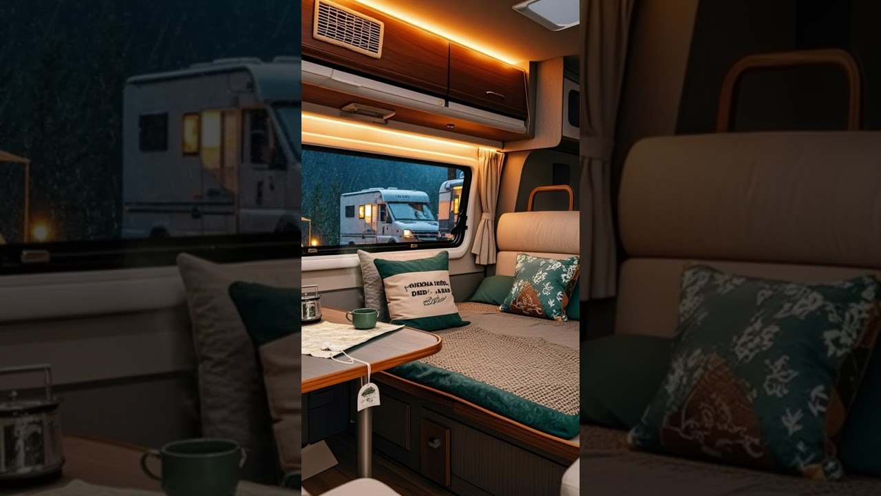 🌧️ The Team Got Caught in a Rainstorm — Relaxing in Our Cozy RV 🚐✨ 