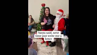 Sitting on Santa’s lap gone wrong #santaclaus #funnychristmas