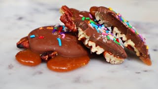 Caramel pecan turtle clusters