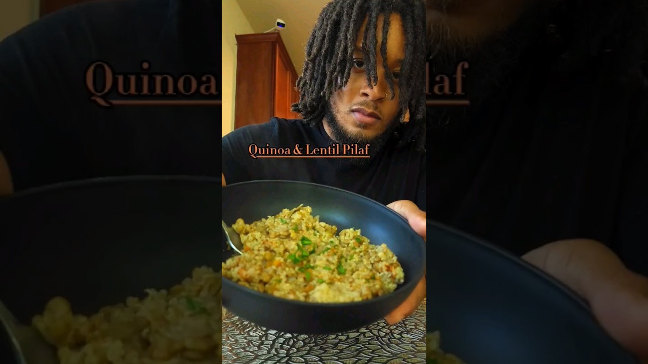 Плов с киноа и чечевицей 