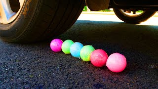 Crushing Crunchy & Soft Things by Car! - EXPERIMENT Bath Bombs vs Car by Galaxy Experiments 17,686 views 3 years ago 1 minute, 36 seconds