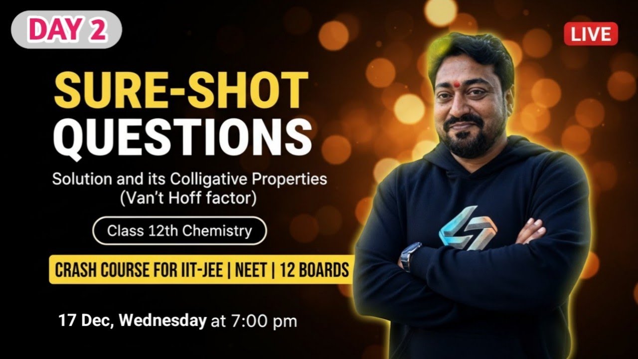 vant hoff factor in one shot || colligative properties class 12 || Boards 2026 important question 2