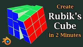Create Rubik's Cube In Blender | 3x3x3 Cube With Animation | Easy & StepbyStep Guide For Modeling