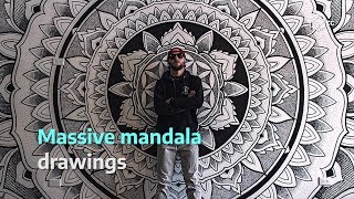 This Guy Is The Master At Drawing Giant Mandalas | ArtistiCC