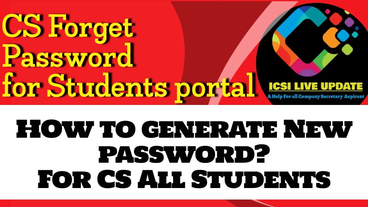 How to Generate ICSI New Password from Smash.icsi.edu? How To Create a New Password For CS Students?