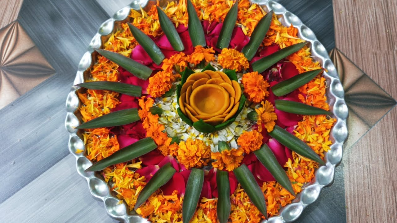 Easy Flower Aarti Thali Decoration Ideas Aata Diya Aarti Thali easy-flower-aarti-thali-decoration-ideas-aata-diya-aarti-thali