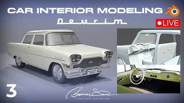 Blender 3D Car Interior Modeling - DEVRİM Model 3 -  #blender #blender3d #modeling #interiordesign
