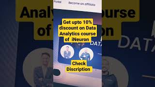 🔥Maximize your learning🔥Get 10% discount on Full Stack  Data Analytics course #ineuron #dataanalytic
