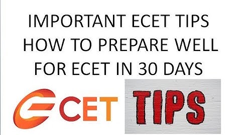 IMPORTANT ECET TIPS || HOW TO PREPARE WELL FOR ECET IN 30 DAYS || BEST WAY TO STUDY
