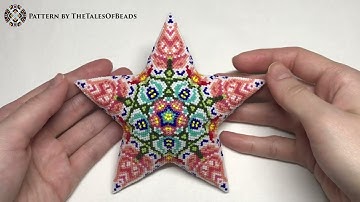 Floral Fantasy 3D Peyote Star Beading Pattern / Beaded Star Patterns