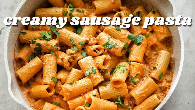 Spicy Vegan Sausage Pasta - This Savory Vegan