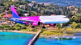 CORFU - ONE OF THE MOST SPECTACULAR AIRPORT IN THE WORLD - CRAZY LANDINGS