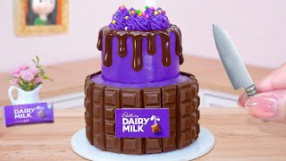Sweet Dairy Milk Cake 🍫 How To Make Miniature Kitkat Chocolate Cake Decorating | Mini Cakes Making