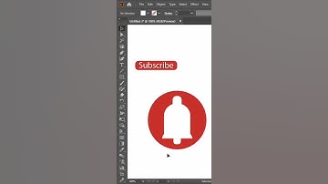 Custom Subscribe Button ☑️ #adobeillustrator#tutorial  #youtubeshorts