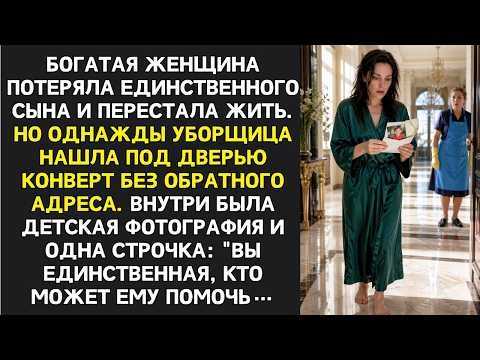 Бизнесвумен потеряла сына и ушла в себя.Через год она получила конверт без адреса. А открыв его..