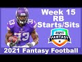 Week 15 RB Starts/Sits | 2021 Fantasy Football