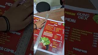 buat menu warung cetak menu resto langsung laminating bisa order di ayo printing bali 087764545107