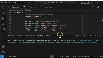Part 5: Python SQLite Relational Database - Insert Song