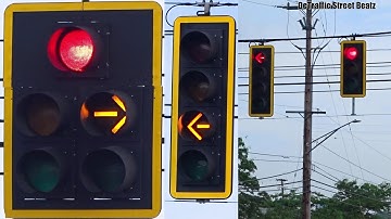 Black Dog House Flashing Yellow Arrow Traffic Lights | 12 Mile & Hoover