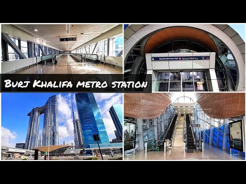 Glimpses of Burj Khalifa – Dubai Mall Metro Station Dubai