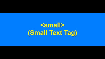 HTML small Tag
